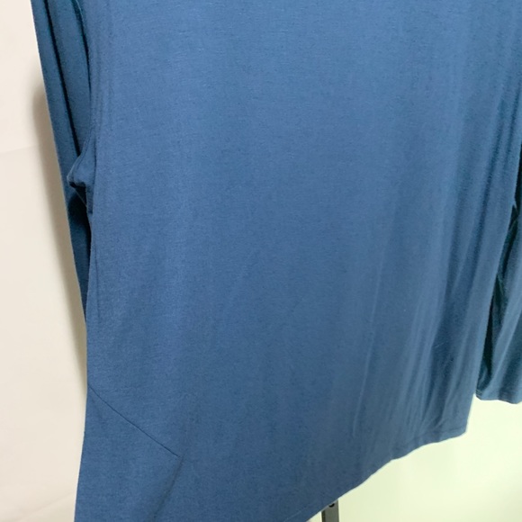 Lafayette 148 Large long sleeve layering blue top - Picture 3 of 8
